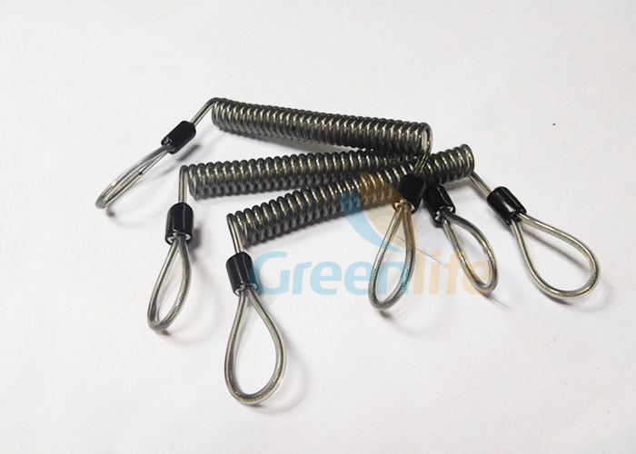 Fleksibel 10cm Panjang Spiral Coils Plastik, Loop Design Coiled Tool Lanyard