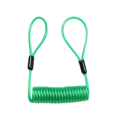 Plastik Double Loops Wire Coil Lanyard Tool Drop Prevention Bungee Green