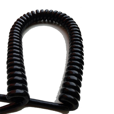 Solid Black TPU Coating Keamanan Spiral Kabel Custom Panjang 1 / 1.2 / 1.5 / 3 / 5M