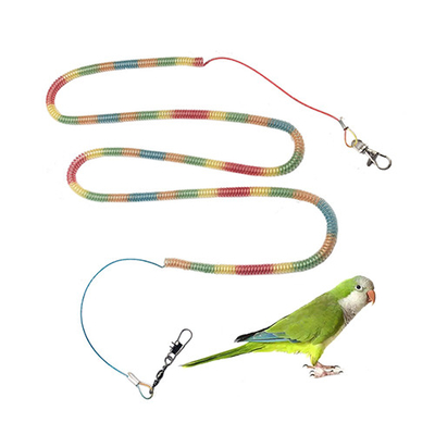 Warna-warni Nylon Core Spring Parrot Flying Rope 2.3MM Diameter TPU Untuk Keselamatan